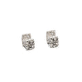 Luxury Rhinestone Square Stud Earrings Minimalist Alloy Crystal Sparkle Commuter Fashion Earrings view 5