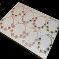 Korean Luxury Copper Zircon Flower Bangle For Evening Dress Geometric Round Design view 3