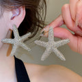 European Style Alloy Starfish Stud Earrings, Coastal Vacation Elegant Unique Jewelry view 3