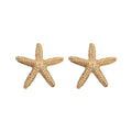 European Style Alloy Starfish Stud Earrings, Coastal Vacation Elegant Unique Jewelry view 5
