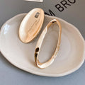 Alloy Smooth Oval Asymmetric Stud Earrings For Women Geometric Statement Fashion Jewelry view 2