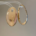 Alloy Smooth Oval Asymmetric Stud Earrings For Women Geometric Statement Fashion Jewelry view 4