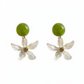 White Resin Starfish Flower Stud Earrings For Women Fresh Spring Statement Jewelry view 5