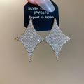 18K Gold Plated Copper Zircon Starburst Diamond Shape Stud Earrings With Silver Post view 2