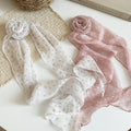 2026 Korean Old Money Floral Polka Dot Hair Clip Scarf Necklace Jewelry Set For Women view 4