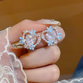 2026 New Light Luxury Copper Heart Stud Earrings With Flower Zircon And Enamel Sweet Design view 4