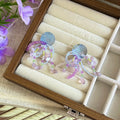 Romantic Colorful Acrylic Beaded Shell Stud Earrings For Women Beach Vacation Geometric Round Jewelry view 3