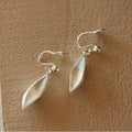Vintage New Chinese Style Copper Leaf Clip-on Earrings With Brushed Wood Fruit Design view 2