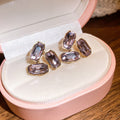 Light Luxury Alloy Rhinestone Geometric Quadrilateral Stud Earrings For Women view 4