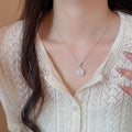 Korean Style Zircon Apple Heart Copper Necklace For Women, Light Luxury Old Money Clavicle Chain view 2