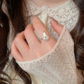 2026 New Copper Zircon Apple Pear Open Ring, Fashion OL Light Luxury Index Finger Jewelry view 3