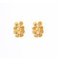 Elegant Gold Silver Alloy Rhinestone Double Flower Studs, Niche Versatile Daily Commuter Earrings view 5