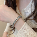Cute Enamel Dog Stainless Steel Beaded Bracelet, Simple Fashion Animal Charm Jewelry For Women view 3