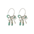 Elegant Princess Acetate Bow C-Shaped Pearl Stud Earrings With Silver Pins view 5