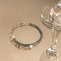 Korean Style Faux Pearl Crystal Beaded Choker Necklace With Colorful Seed Beads view 2