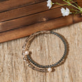 Korean Style Faux Pearl Crystal Beaded Choker Necklace With Colorful Seed Beads view 4