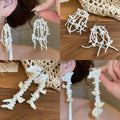 White Beaded Irregular Shell Tassel Stud Earrings Geometric Vacation Style Summer Jewelry view 1