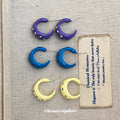 2026 New Alloy Polka Dot Enamel Half Hoop Stud Earrings Minimalist Geometric Spring Summer Jewelry view 3
