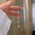 Vintage Copper Zircon Flower Beaded Bracelet For Women Light Luxury Sparkling Floral Jewelry view 4