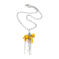 Cute Horse Resin Pendant Sweater Necklace, Long Iron Chain Old Money Fashion Jewelry view 5