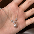 Light Luxury Geometric Zircon Flower Swarovski Pearl Collarbone Necklace For Women view 4