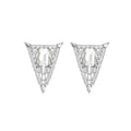 Copper Rhinestone Geometric Triangle Square Teardrop Pendant Drop Earrings view 5