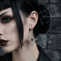 Vintage Gothic Cross Rhinestone Tassel Alloy Drop Earrings For Women欧美 Fashion Statement Earrings view 1