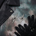 Vintage Gothic Cross Rhinestone Tassel Alloy Drop Earrings For Women欧美 Fashion Statement Earrings view 4