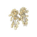 Fresh Summer Faux Crystal Beaded Flower Stud Earrings Sweet Vacation Style Jewelry view 5