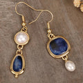 Vintage Geometric Purple Teardrop Dangle Earrings For Women, Qipao Style Fashion Accessories view 2