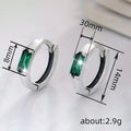 Simple Micro Pave Square Zircon Ear Cuffs, Daily Versatile Jewelry Accessories Earrings view 4