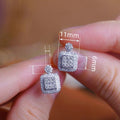 New Square Micro Paved Zircon Stud Earrings For Women Simple Classic Elegant Light Luxury Jewelry view 4