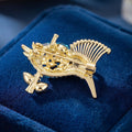 Alloy Enamel Rhinestone Bird Brooch For Elegant Clothing Decoration view 4