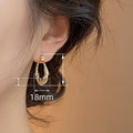 Twisted Rope Wrap Hoop Earrings For Women, Niche Light Luxury French Minimalist Ear Jewelry view 4