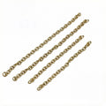 3x2mm Real Gold Plated Stainless Steel 5/7cm Extension Tail Chain For DIY Necklaces Bracelets view 3