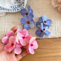 Iris Blue Resin Flower Stud Earrings With Silver Pins Sweet Island Vacation Style Jewelry view 2