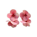 Iris Blue Resin Flower Stud Earrings With Silver Pins Sweet Island Vacation Style Jewelry view 5