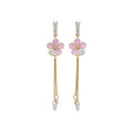 Sparkling Rhinestone Flower Copper Clip-on Earrings Sweet Fairy Light Luxury Ear Jewelry view 5