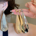 2026 New European Style Polished Iron Crumpled Teardrop Stud Earrings For Women view 1