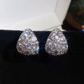 Light Luxury Copper Teardrop Zircon Stud Earrings With Silver Pins Elegant 2026 Design view 4