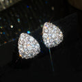 Light Luxury Copper Teardrop Zircon Stud Earrings With Silver Pins Elegant 2026 Design view 2