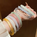 2026 New Gradient Chalcedony Round Bar Bangle Elegant Cool Tone Geometric Light Luxury Jewelry view 2