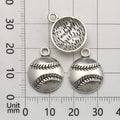Vintage Zinc Alloy Soccer Basketball Volleyball Baseball Football Helmet Charm Pendants