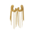 Alloy C-Shaped Metal Tassel Drop Earrings, Geometric Light Luxury Fashion Stud Style view 5