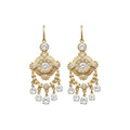 Vintage Court Style Alloy Water Drop Hollow Hook Earrings With Geometric Round Design view 5