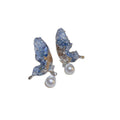Copper Gradient Oil Painting Floral Petal Stud Earrings Beach Vacation Light Luxury Jewelry view 5