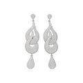 Copper Zircon Waterdrop Pendant Drop Earrings With Silver Posts Elegant Light Luxury Style view 5