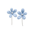 Candy Color Resin Flower Tassel Drop Earrings With Silver Pins Korean Sweet Spring Style view 5