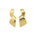 2026 New Iron Geometric Crinkle Irregular Pendant Stud Drop Earrings, Bold European American Style view 5