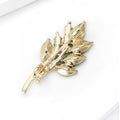 Alloy Rhinestone Olive Branch Brooch Pin For Clothing And Collars view 3